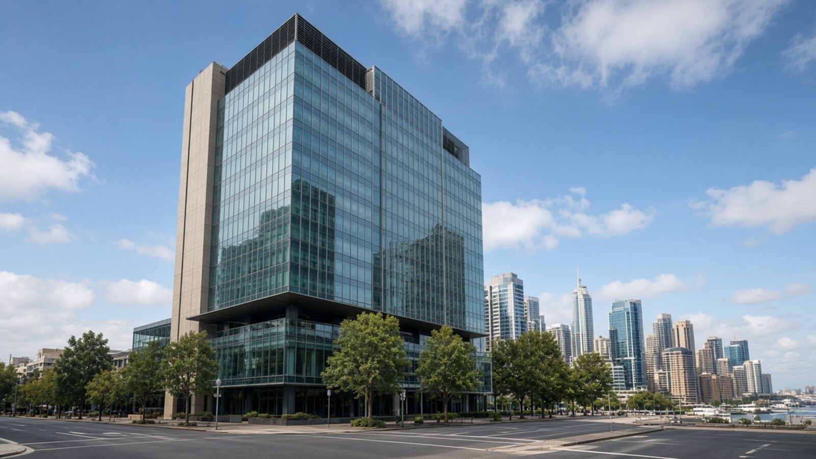 Modern glass tower in Sydney's financial district near the Reserve Bank of Australia
