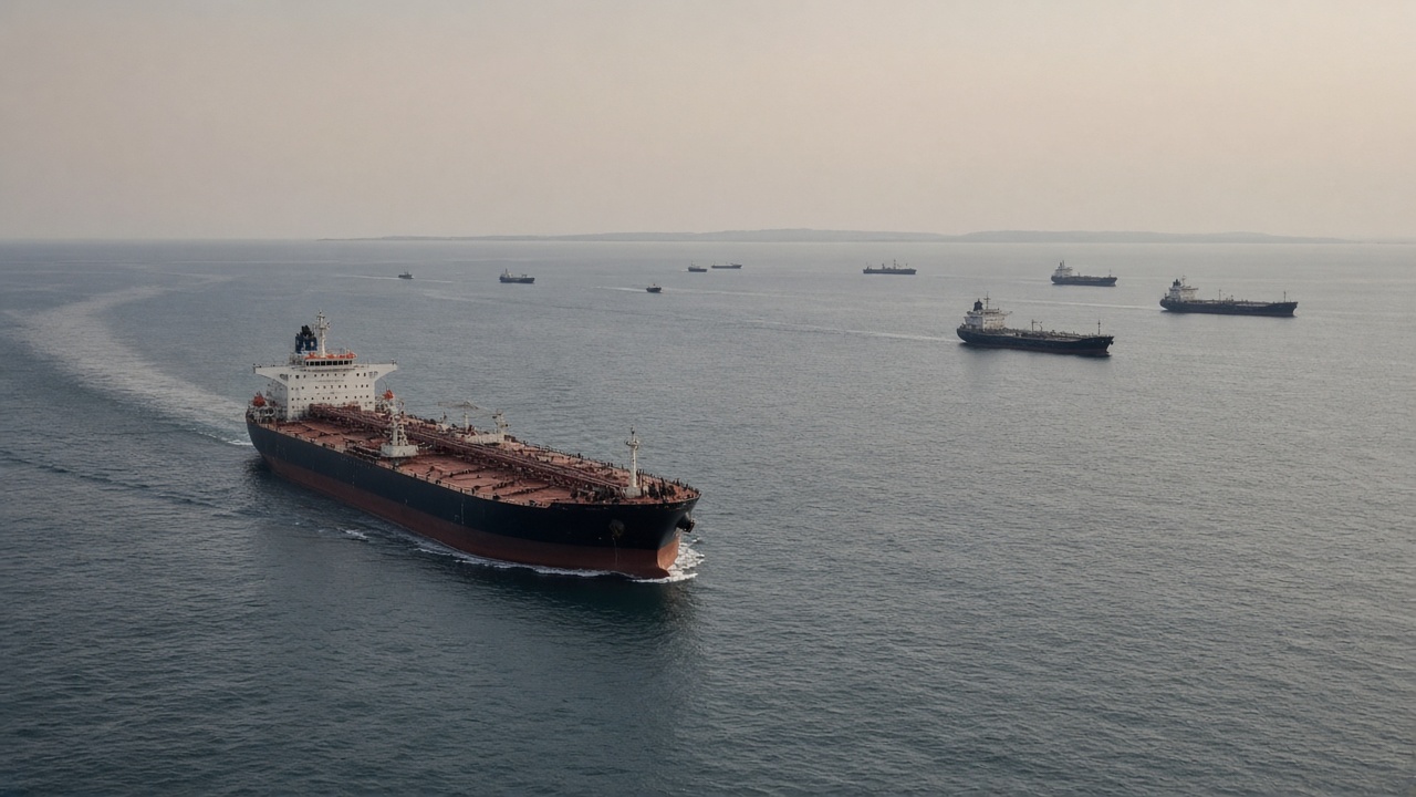 Oil tankers at sea in the Gulf