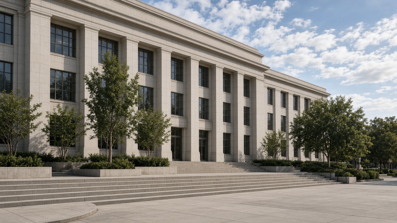 Courthouse exterior in daylight
