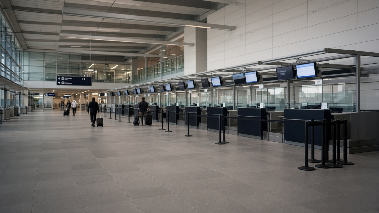 Airport check-in hall